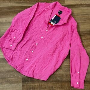 GAP Pink Button Down Shirt